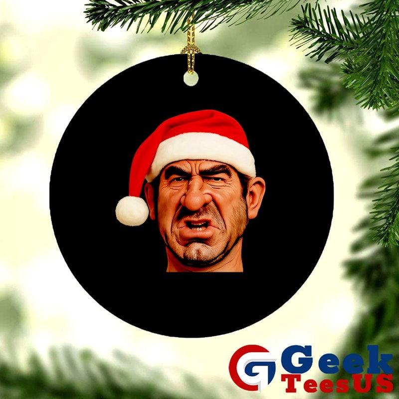 Santa hat Eric Cantona spitting image Christmas shirt