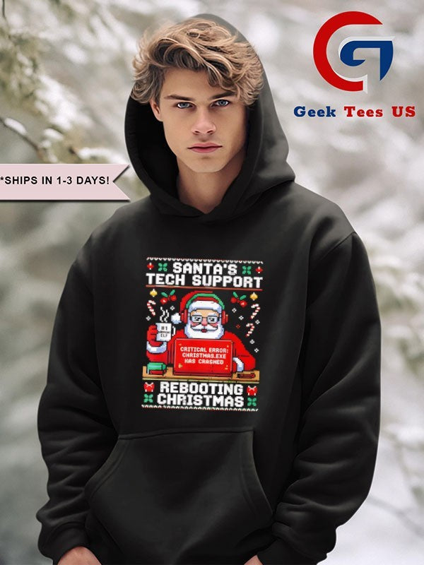 Santa’s Tech Support Rebooting ugly Christmas shirt