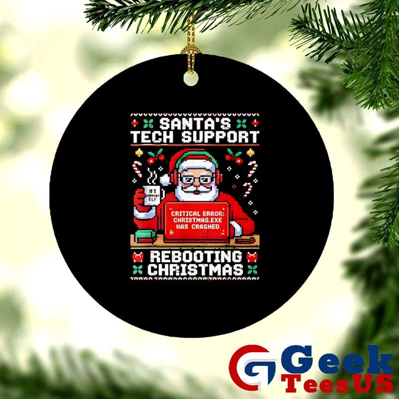 Santa’s Tech Support Rebooting ugly Christmas shirt