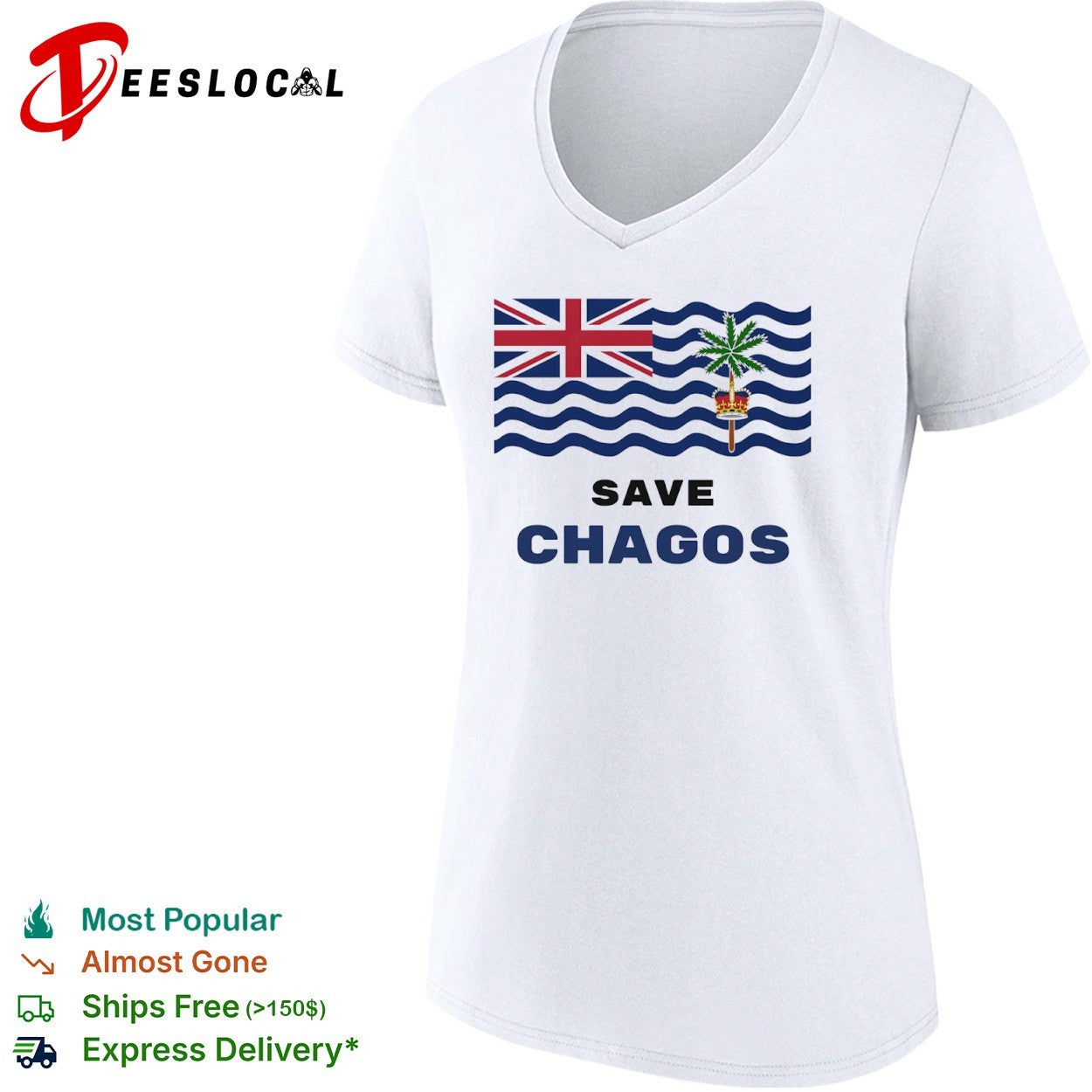 Save Chagos British Indian Ocean Territory Flag shirt