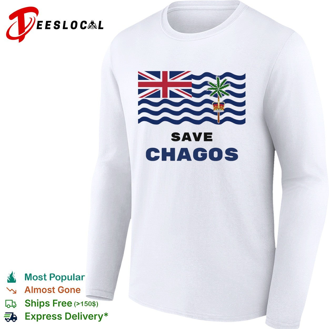 Save Chagos British Indian Ocean Territory Flag shirt
