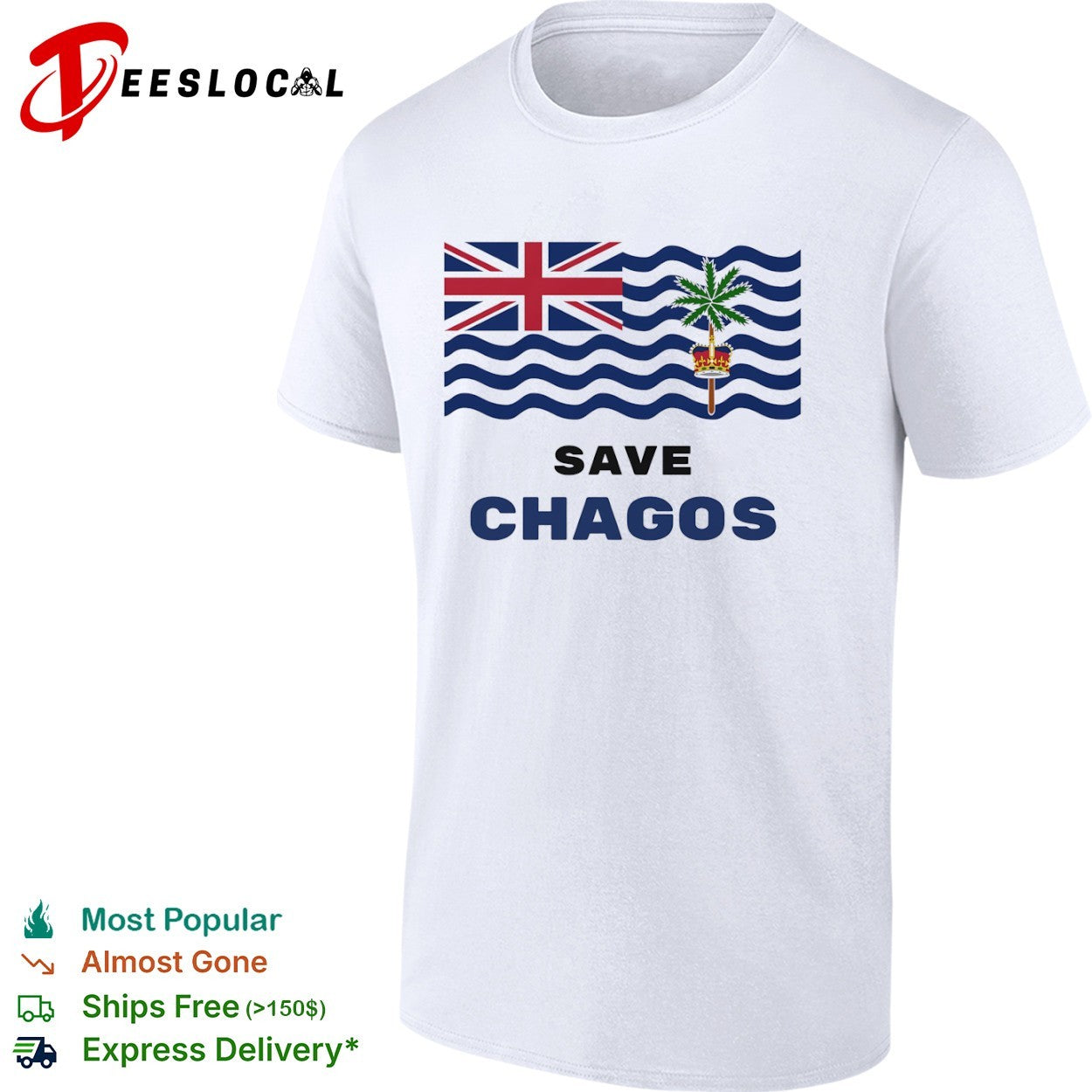 Save Chagos British Indian Ocean Territory Flag shirt