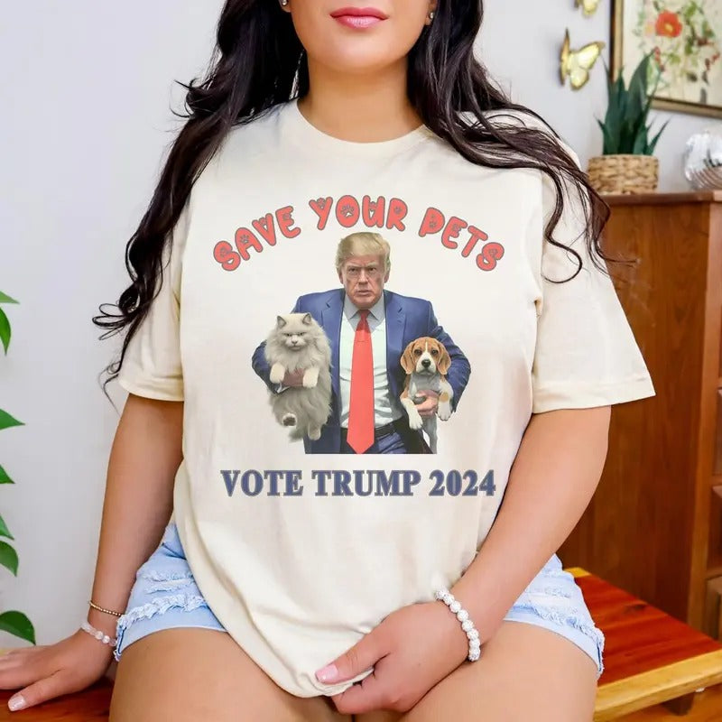 Save Your Pets Shirt, Vote Trump 2024 Shirt, Presidential Debate in Philadelphia 2024 Shirt, Trump Shirts for Sale - Trendy Shirt - Unisex T-shirt Classic - Graphic Tees For Women And Men -Gifts For All