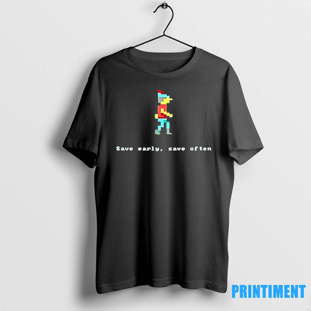 Save Early Save Often Pixel Tshirts Sweater