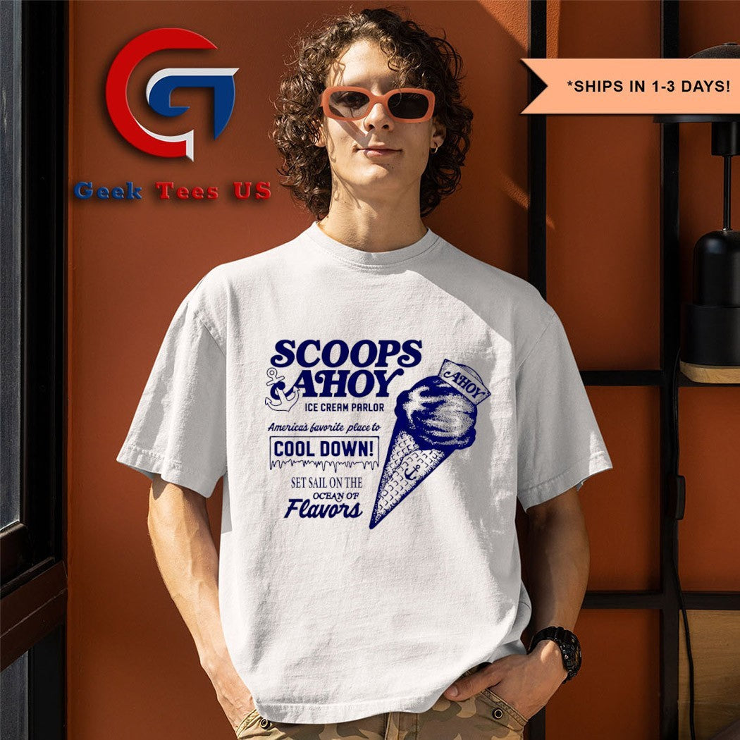 Scoops Ahoy ice cream parlor shirt