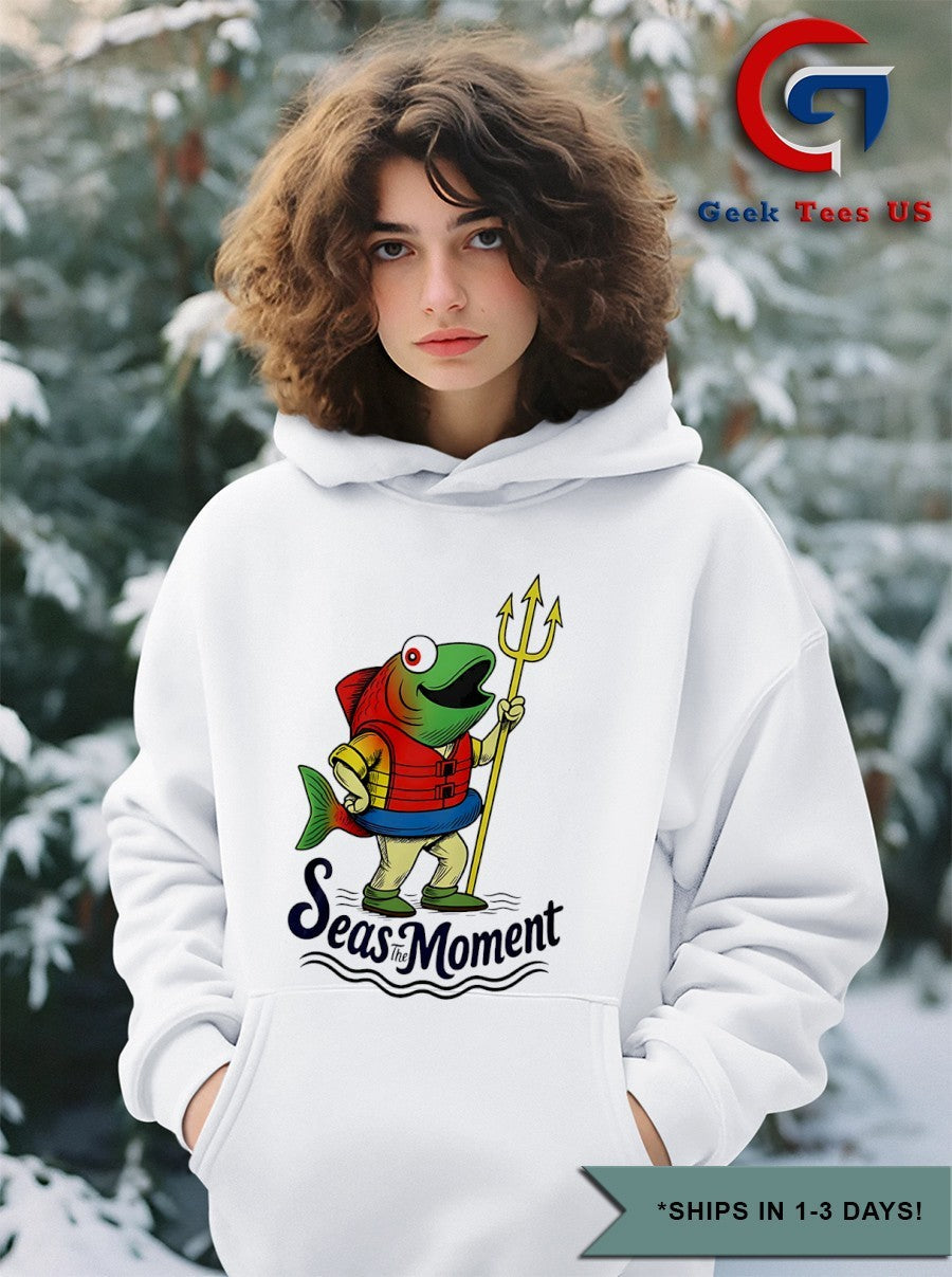 Seas the moment humpy Salmon mariners holding trident shirt