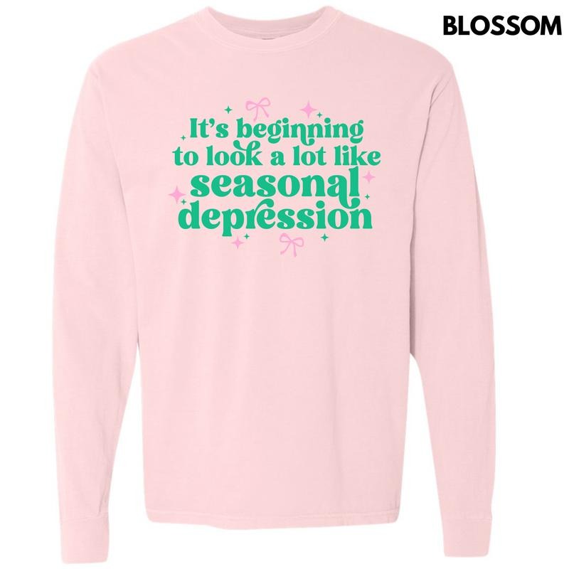 Seasonal Depression Long Sleeve Comfort Colors T-Shirt 'NLB'