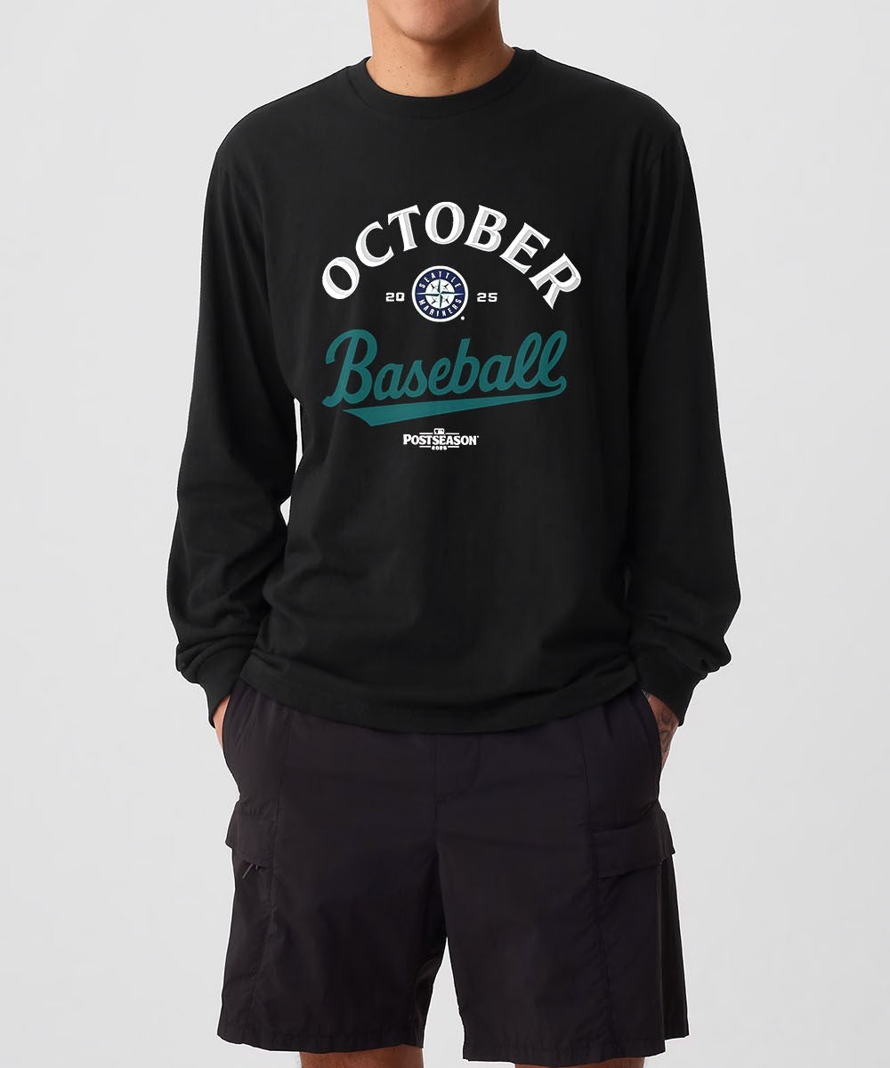 Seattle Mariners October Baseball 2025 MLB Postseason logo shirt