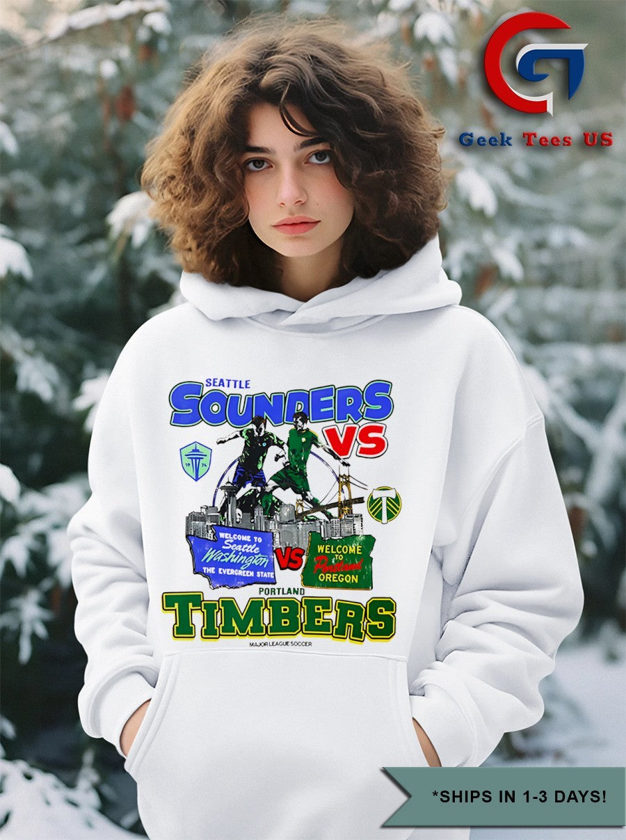 Seattle Sounders vs Portland Timbers graphic shirt