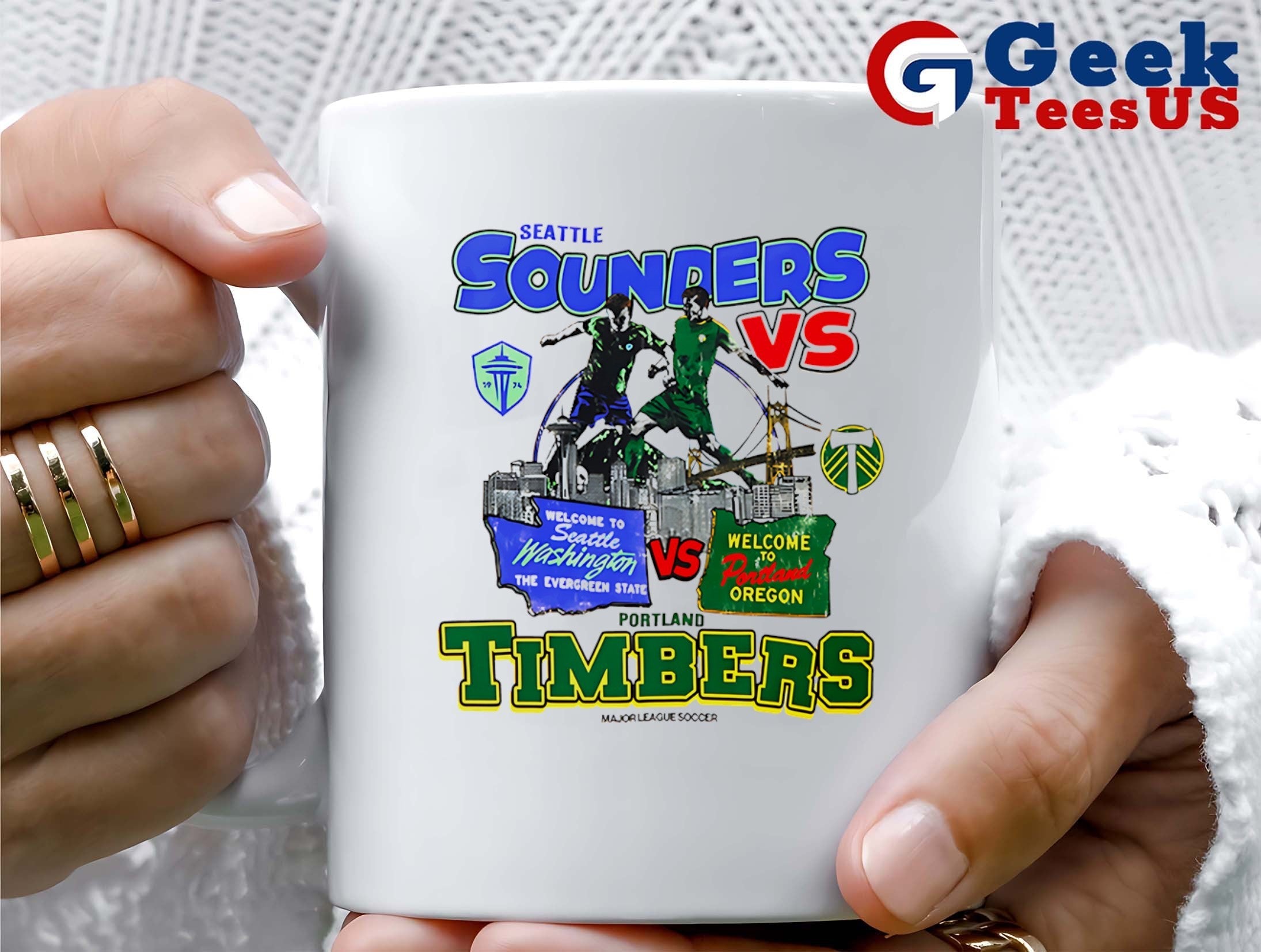 Seattle Sounders vs Portland Timbers graphic shirt