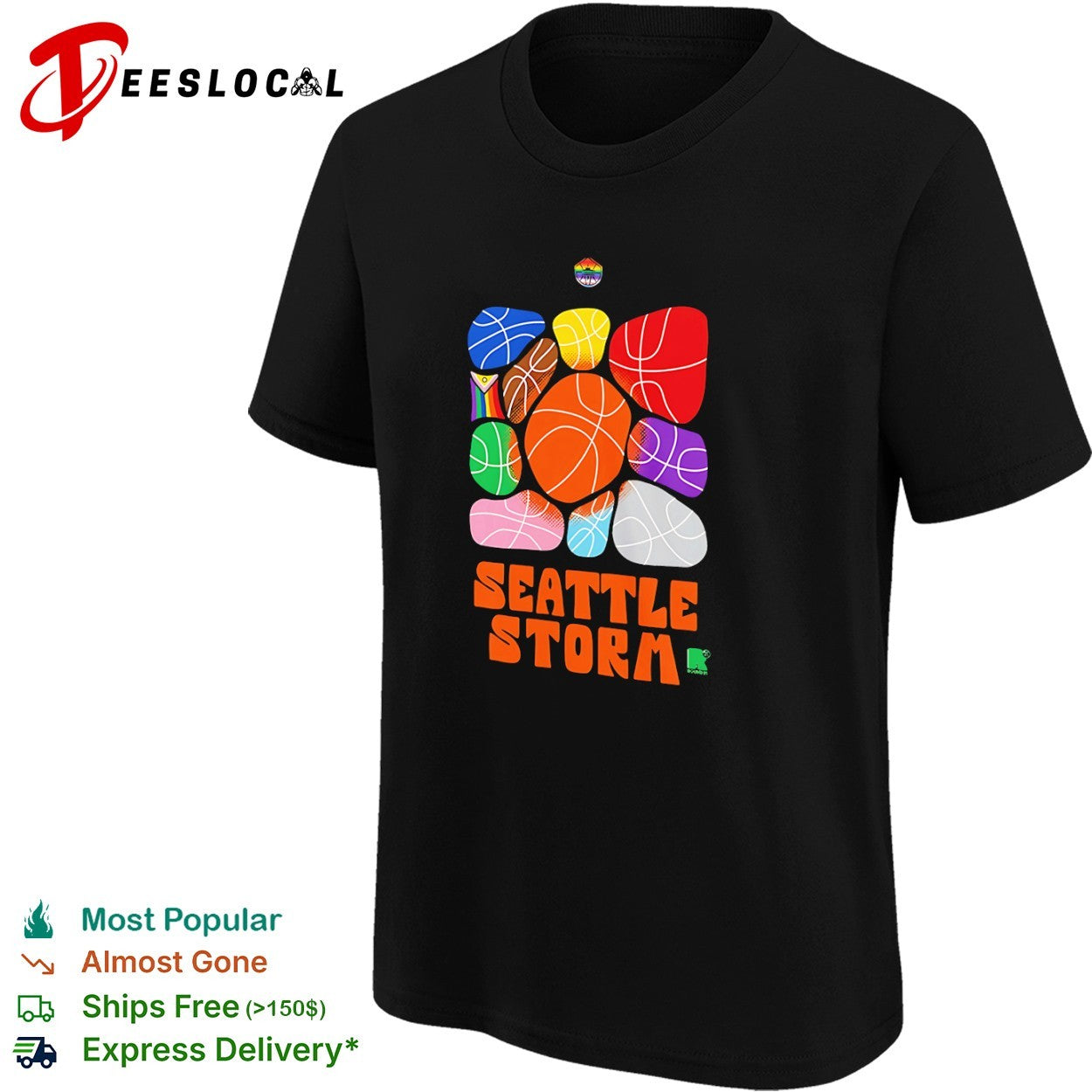 Seattle Storm Pride Month Logo Basketballs WNBA Team shirt