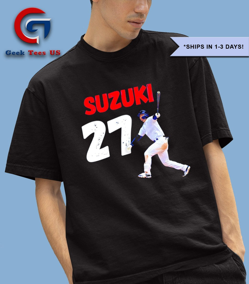 Seiya Suzuki No.27 Chicago Cubs baseball shirt
