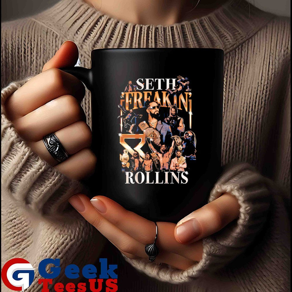 Seth Rollins Freakin Montage Boxy graphic shirt