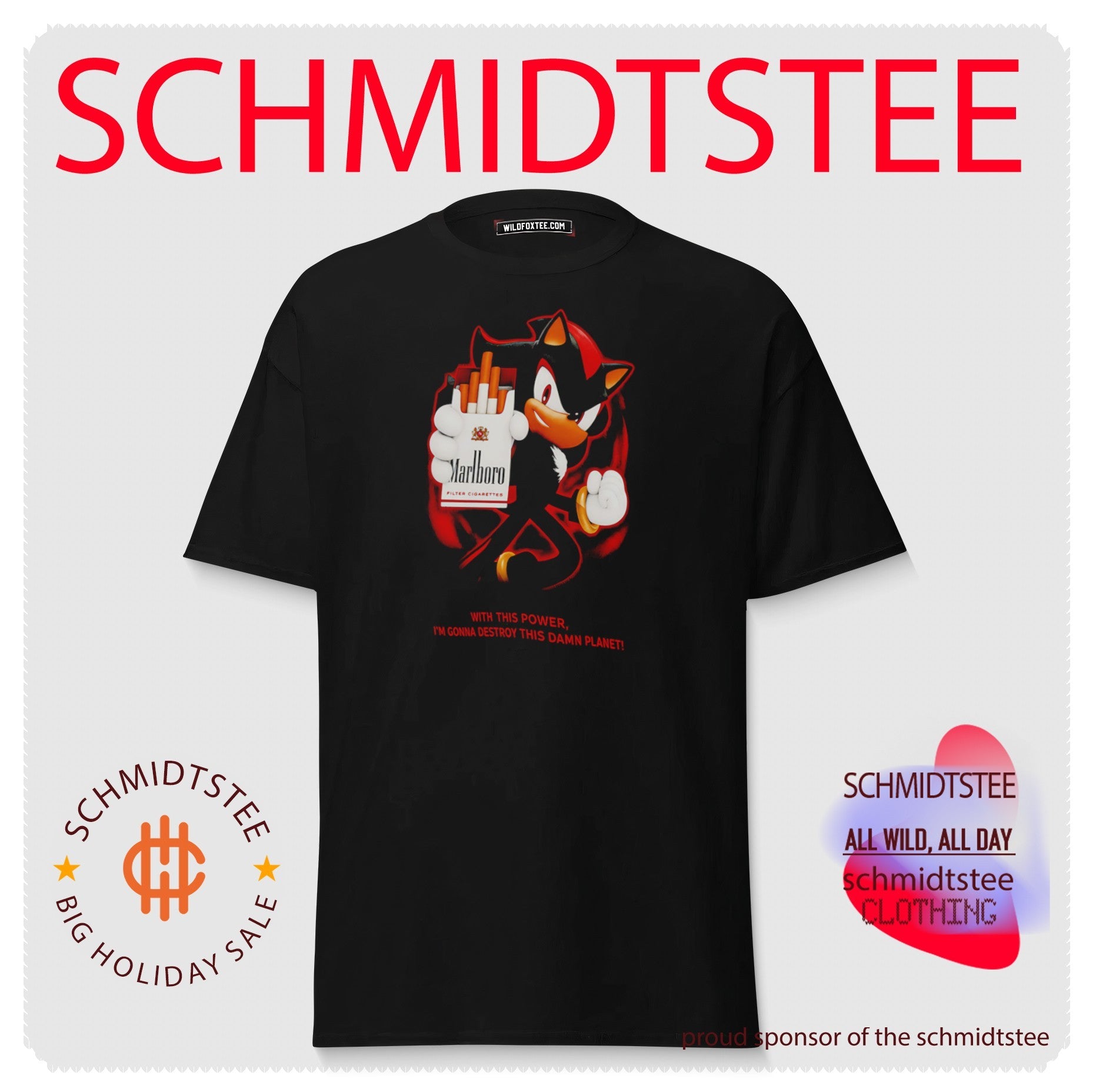 Shadow Smoking Destroy This Damn Planet Cigarette Meme shirt