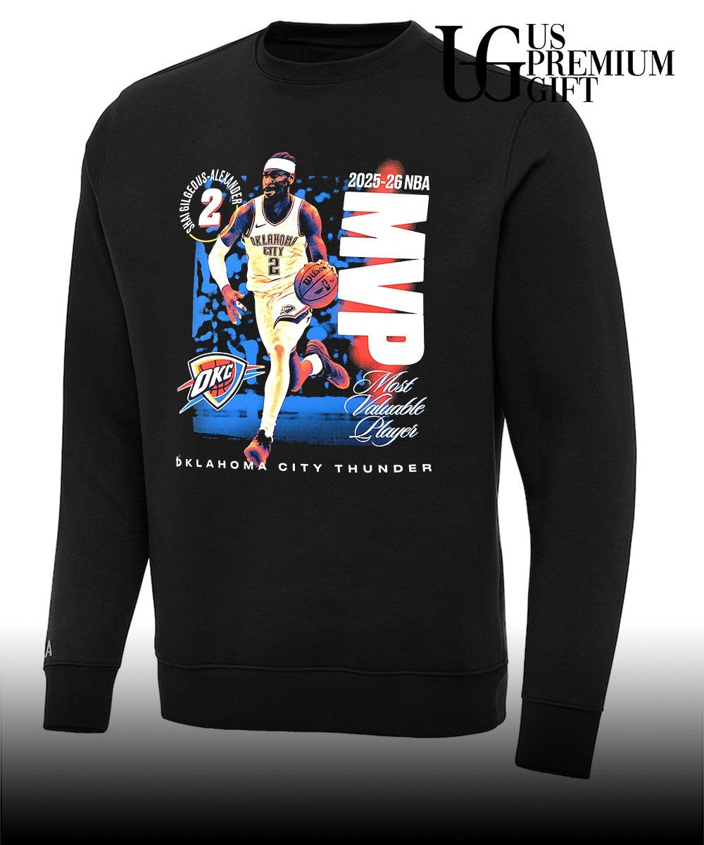Shai Gilgeous-Alexander 2026 NBA MVP Oklahoma City Thunder basketball shirt