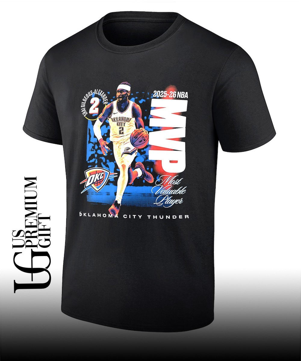 Shai Gilgeous-Alexander 2026 NBA MVP Oklahoma City Thunder basketball shirt