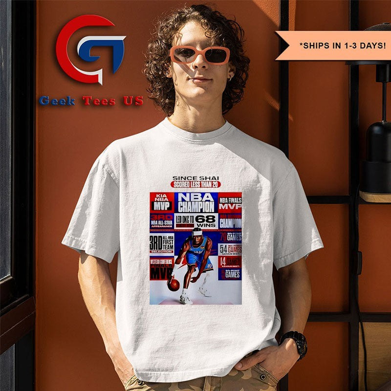 Shai Gilgeous Alexander OKC Thunder NBA Wins All Achievements Career shirt