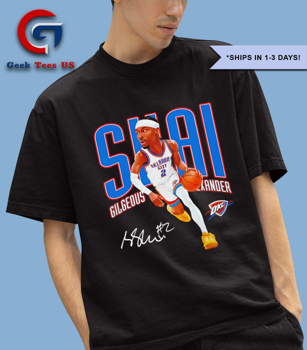 Shai Gilgeous-Alexander Oklahoma City Thunder 2025 caricature shirt