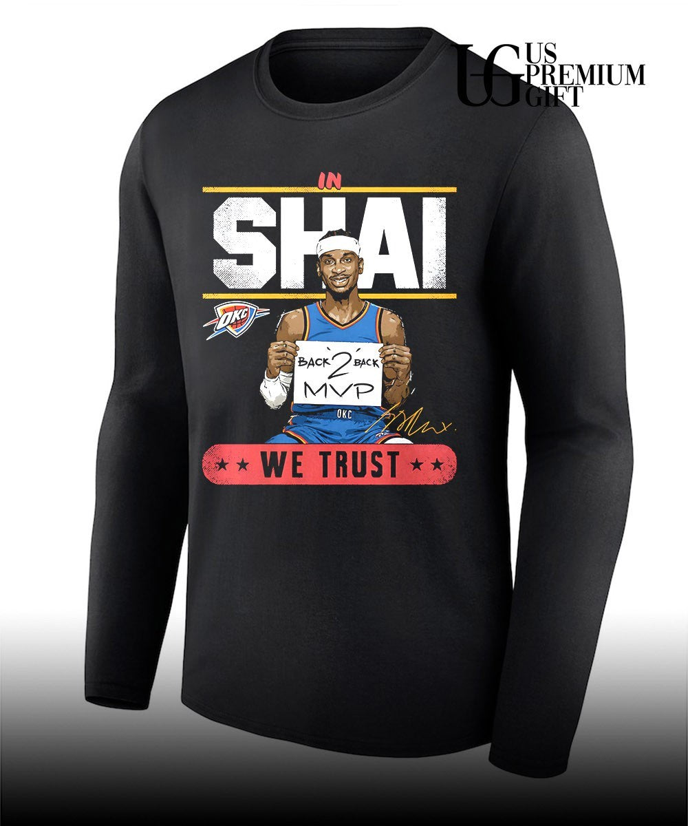 Shai Gilgeous-Alexander Oklahoma City Thunder Back 2 Back MVP signature shirt