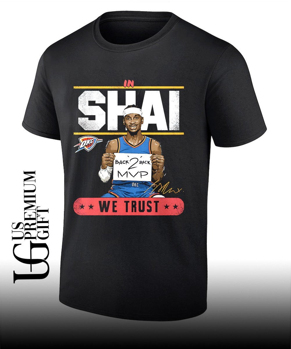 Shai Gilgeous-Alexander Oklahoma City Thunder Back 2 Back MVP signature shirt