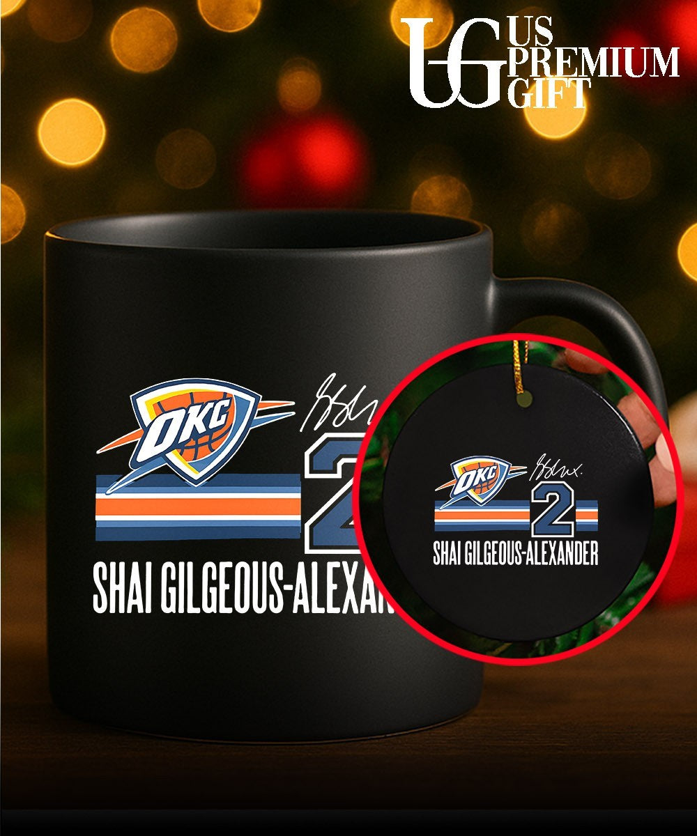 Shai Gilgeous-Alexander Oklahoma City Thunder NBA signature name and number retro shirt