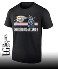 Shai Gilgeous-Alexander Oklahoma City Thunder NBA signature name and number retro shirt