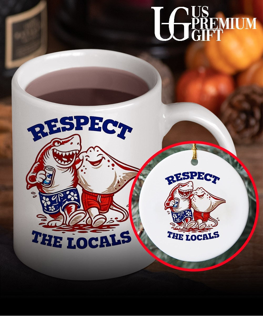 Shark and Ray Beach Respect The Locals shirt