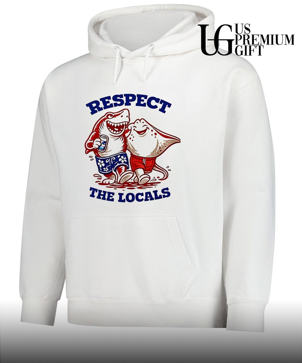 Shark and Ray Beach Respect The Locals shirt