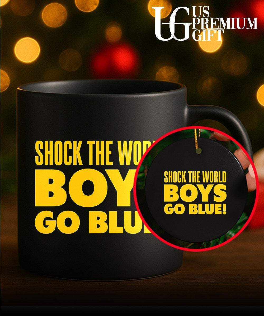 Shock The World Boys Go Blue Michigan Wolverines basketball shirt