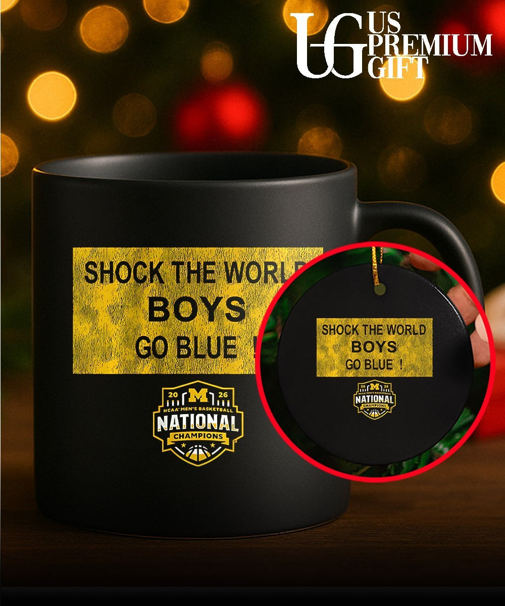 Shock the World Boys Go Blue Michigan Wolverines NCAA Men’s basketball 2026 National Champions shirt