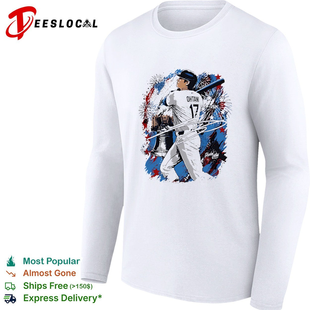 Shohei Ohtani 17 Signature Fireworks MLB shirt