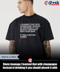 Shota Imanaga I learned that with champagne instead of drinking it you should absorb it with your skin shirt