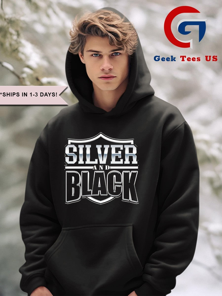 Silver and black Las Vegas Raider shirt