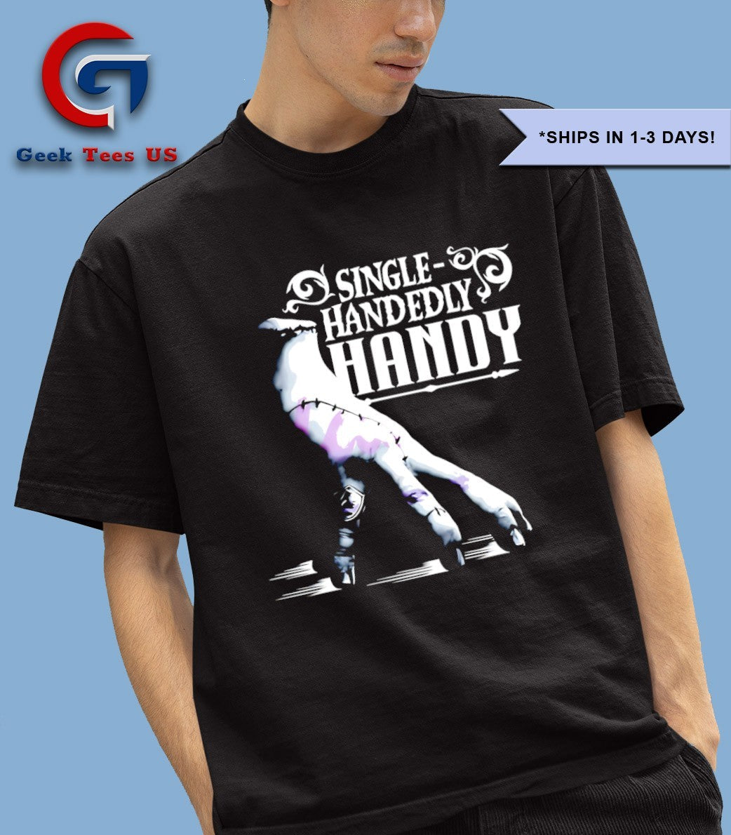 Single handedly handy Wednesday Addams Thing Hand shirt