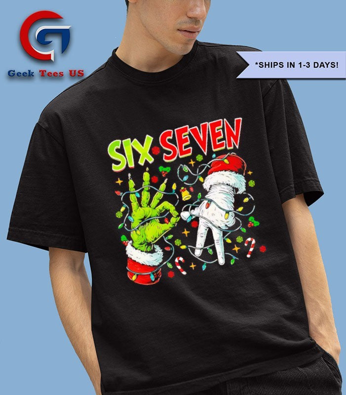 Six Seven 67 hands meme Christmas shirt
