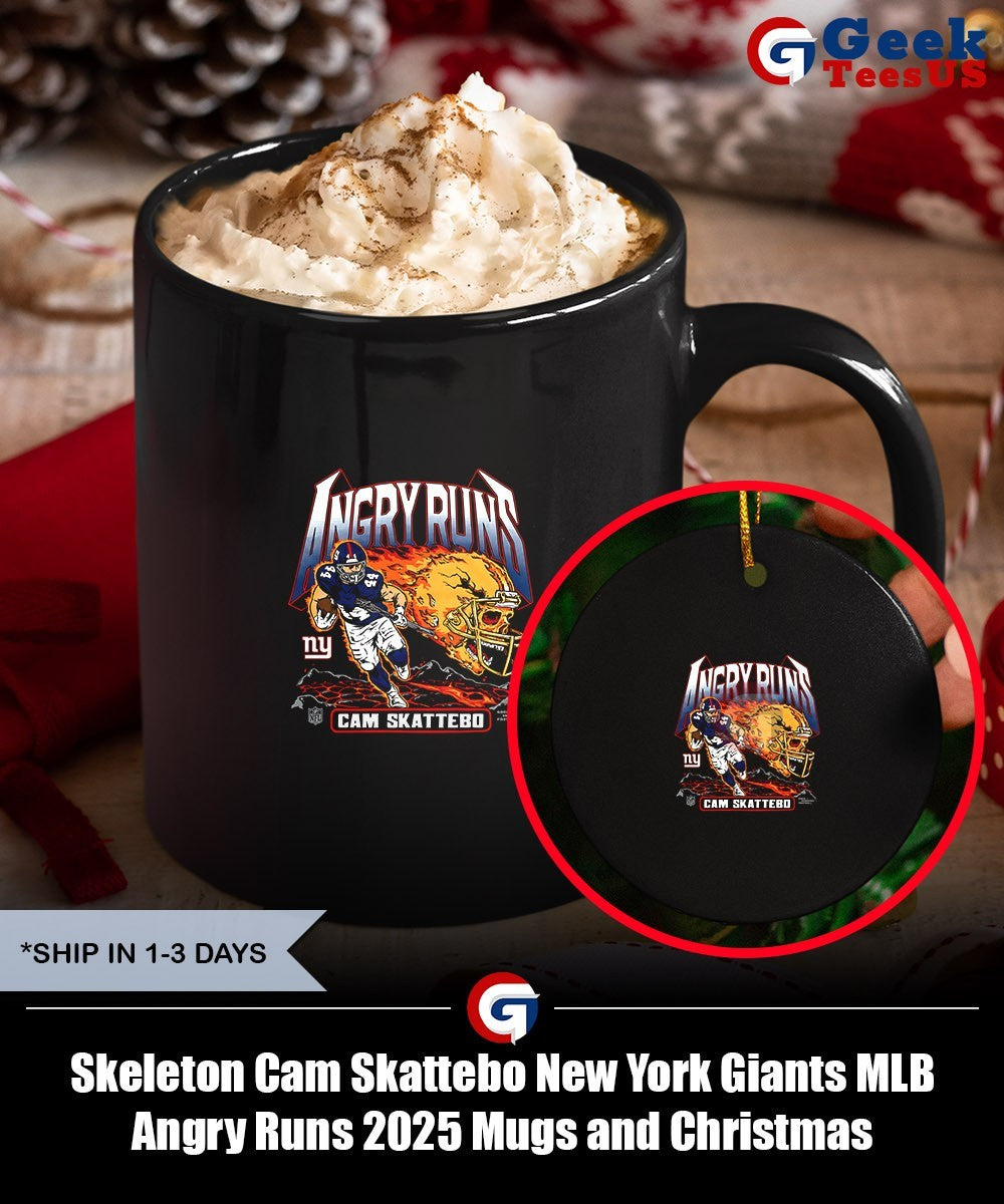 Skeleton Cam Skattebo New York Giants MLB Angry Runs 2025 shirt