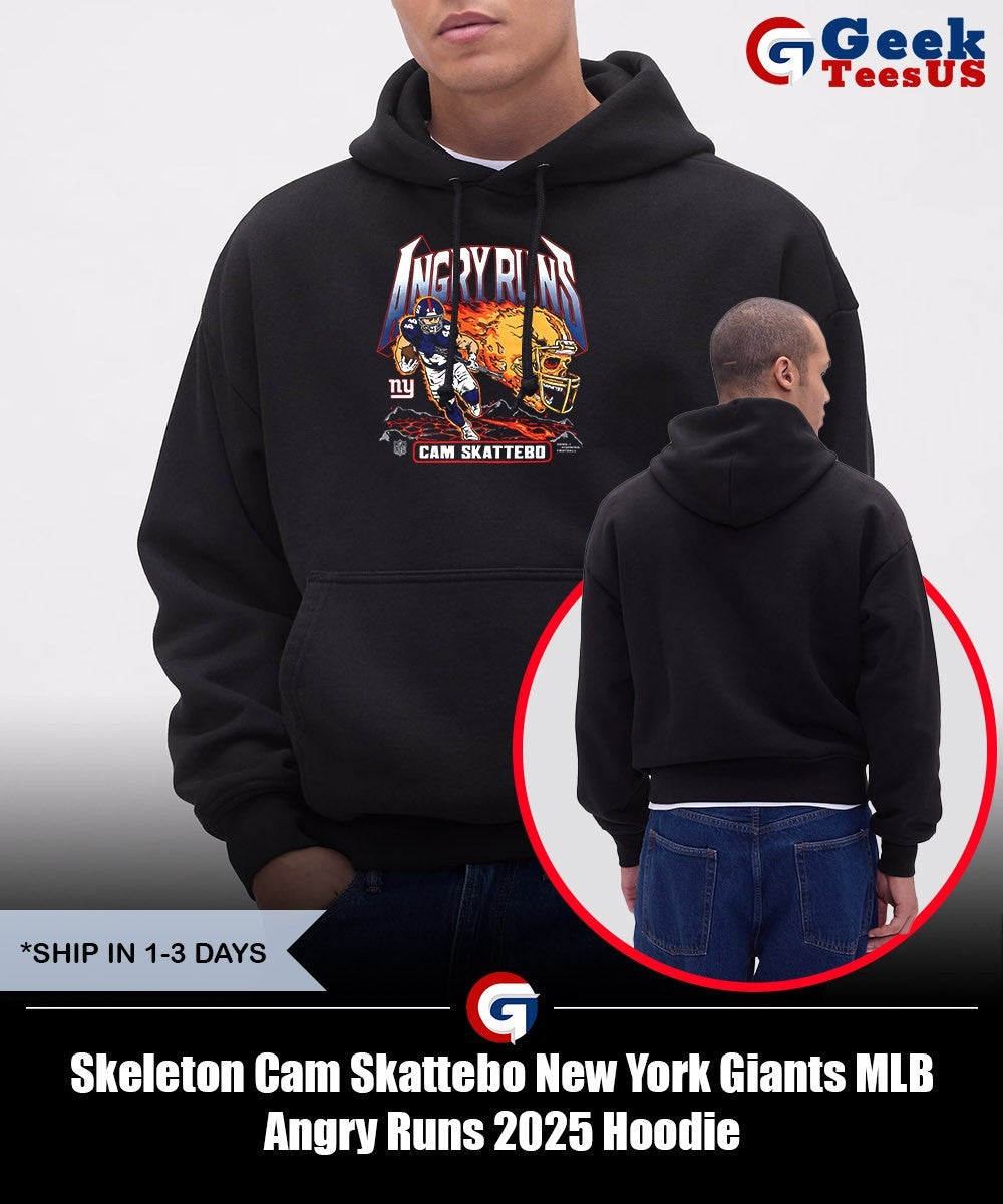 Skeleton Cam Skattebo New York Giants MLB Angry Runs 2025 shirt