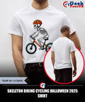 Skeleton biking cycling Halloween 2025 shirt