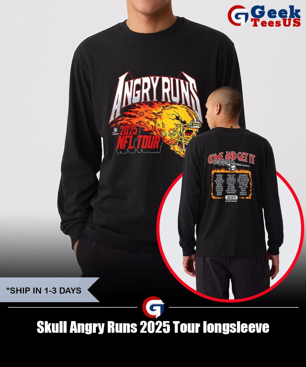 Skull Angry Runs 2025 Tour shirt