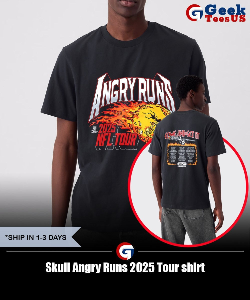 Skull Angry Runs 2025 Tour shirt