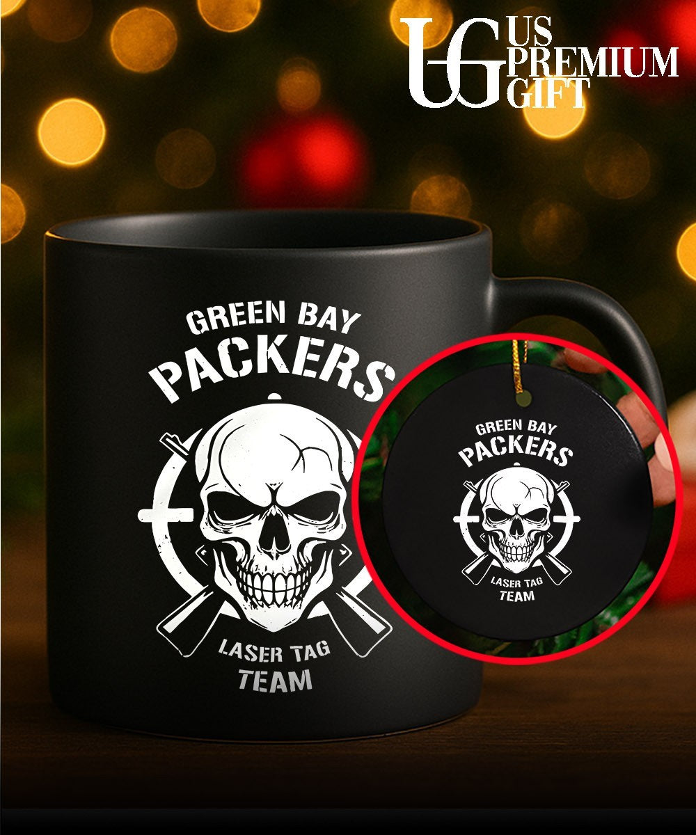 Skull Green Bay Packers Laser Tag Team shirt