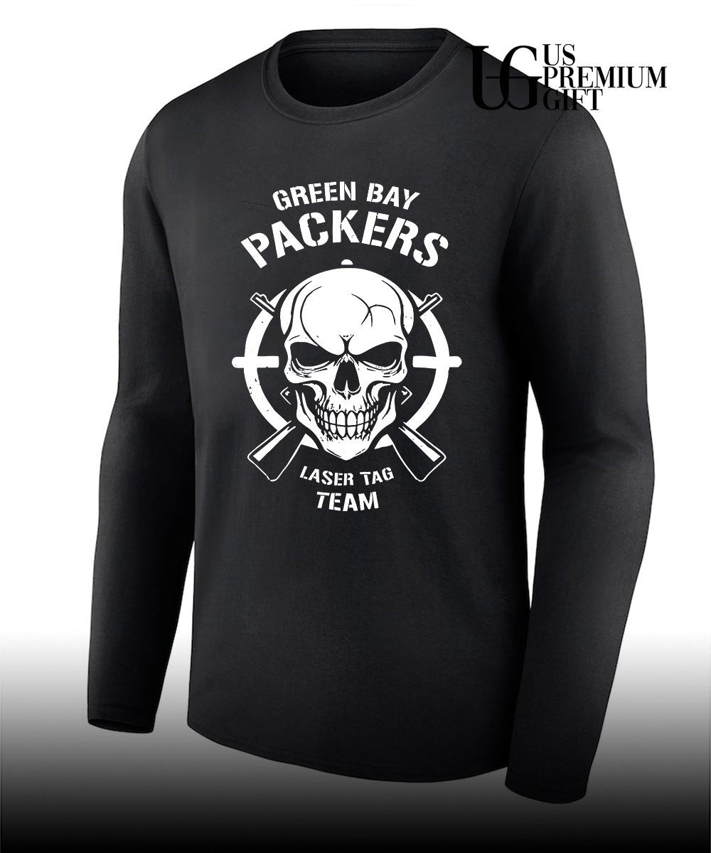 Skull Green Bay Packers Laser Tag Team shirt