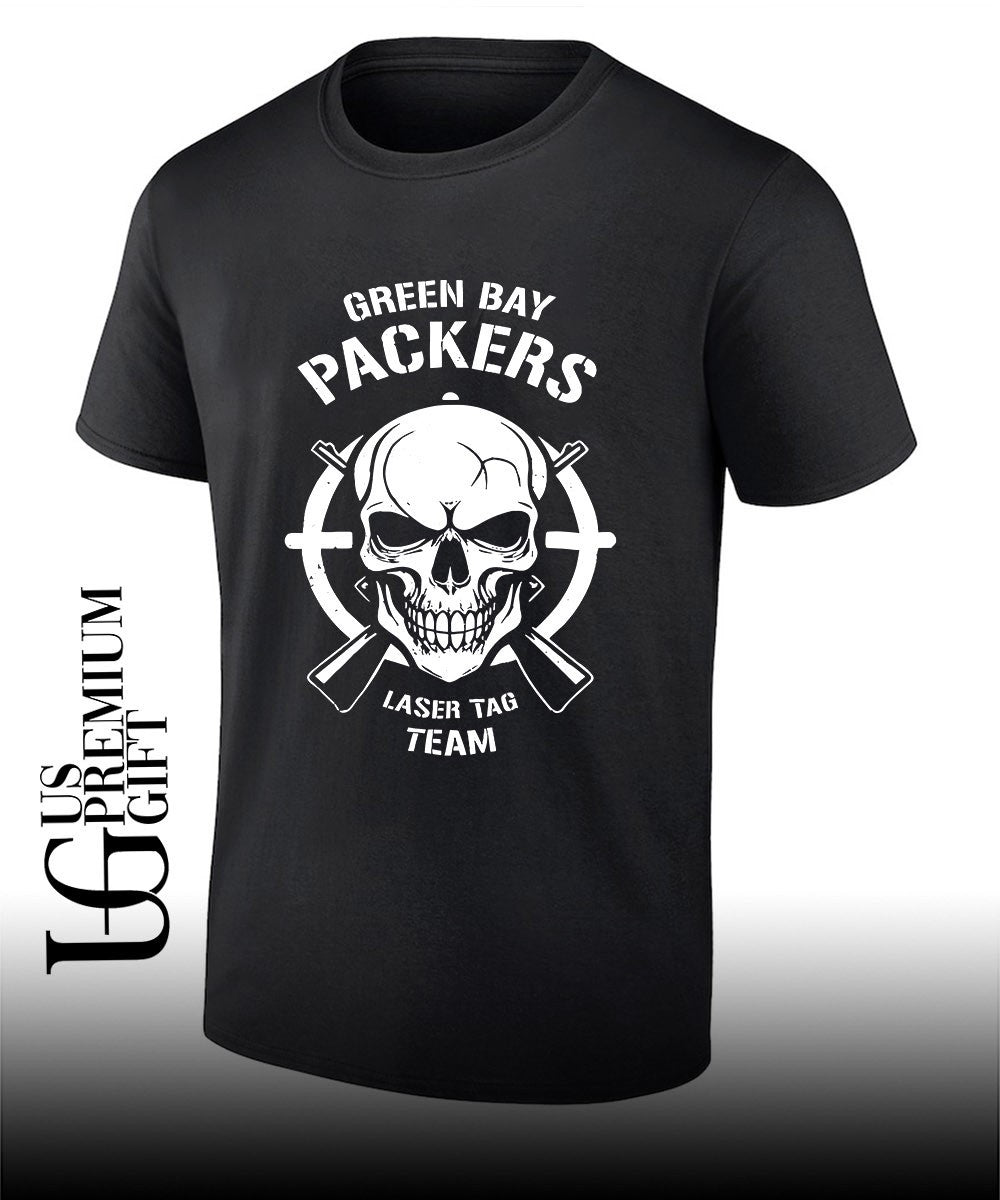 Skull Green Bay Packers Laser Tag Team shirt