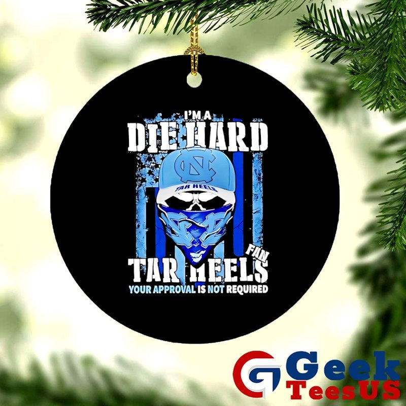 Skull I’m a die hard Carolina Tar Heels fan your approval is not required US flag shirt