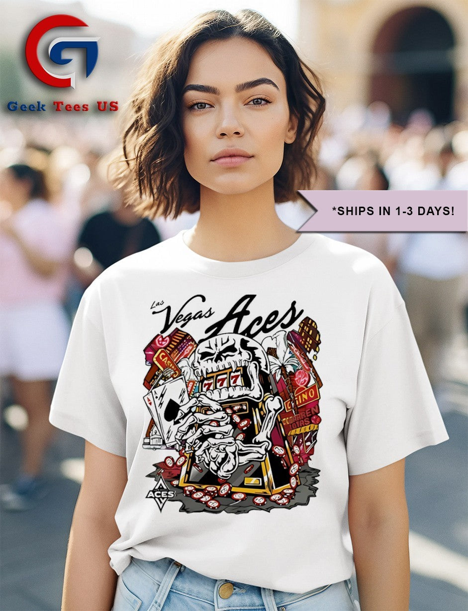 Skull aces slot machine Champion A’ja Wilson Las Vegas Aces Warren Lotas shirt