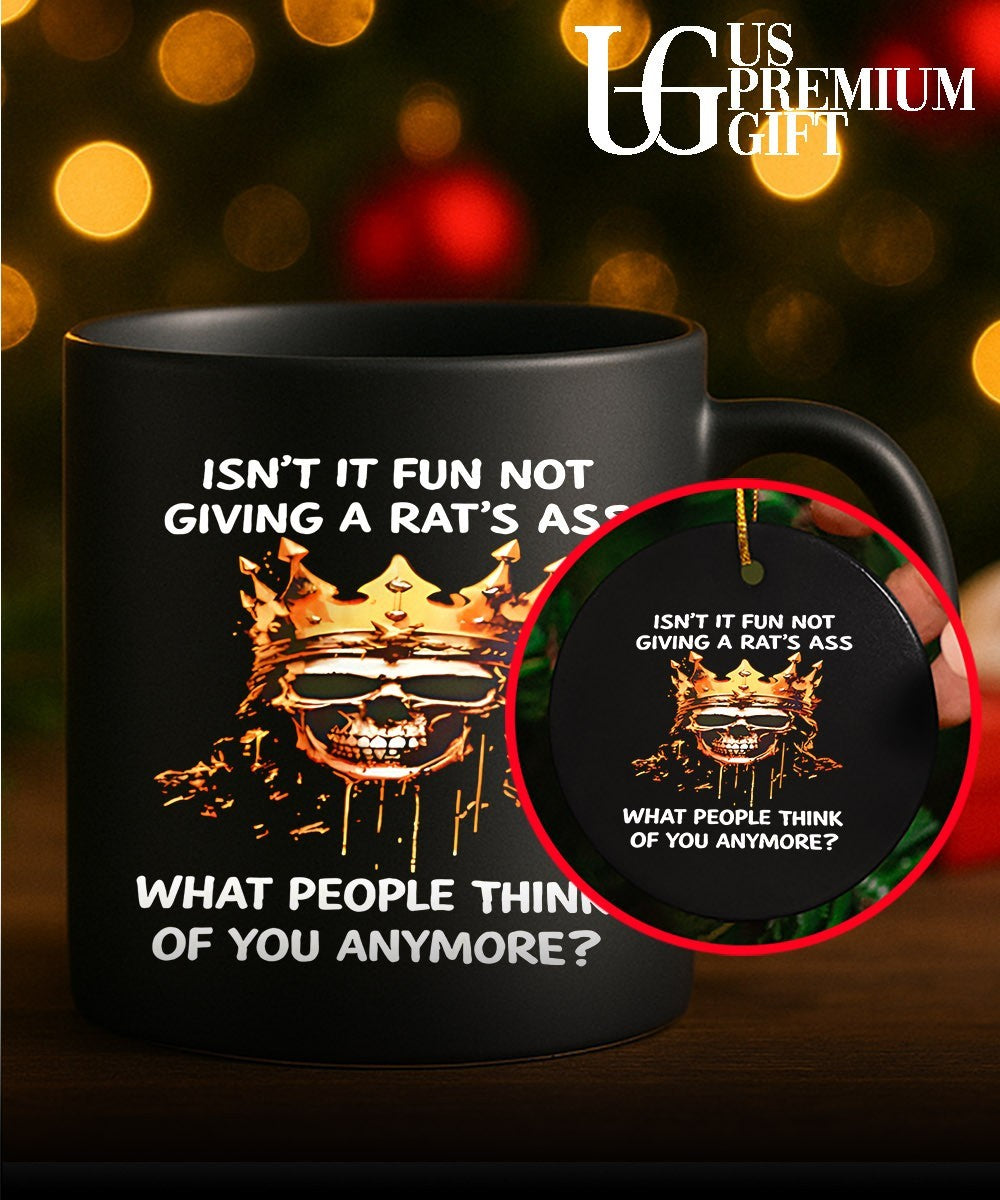 Skull king isn’t it fun not giving a rat’s ass what people think of you anymore shirt