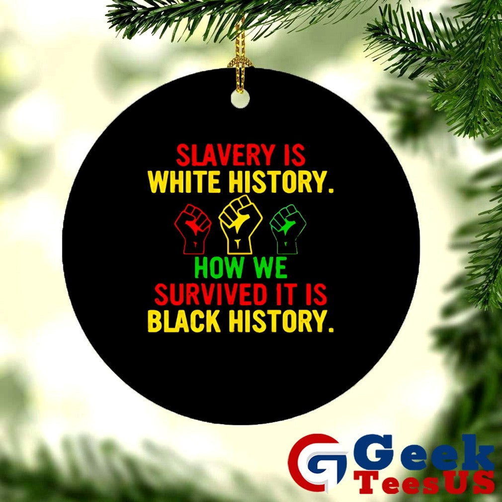 Slavery is white history how we survived shirt