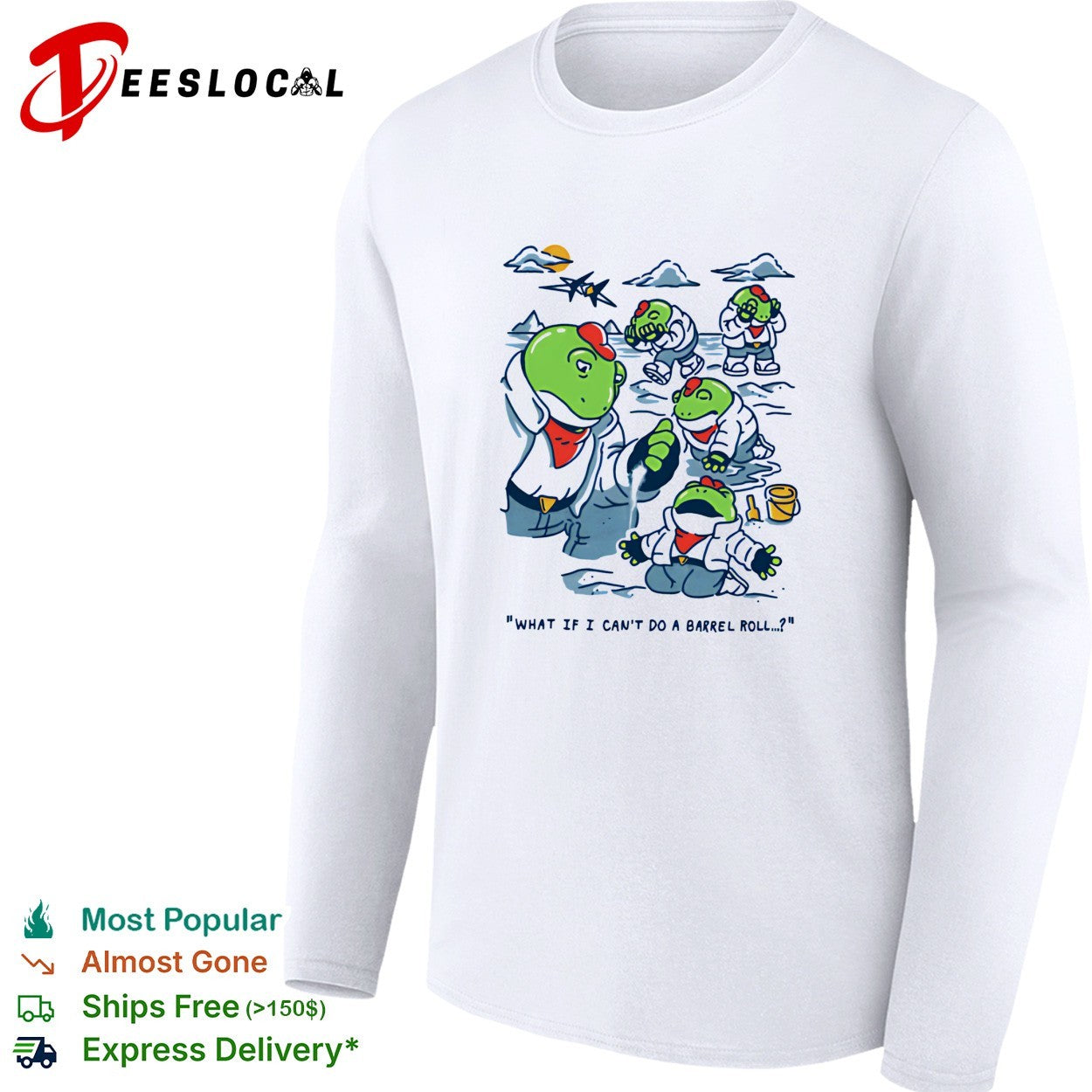 Slippy Toad from Star Fox what if I can’t do a barrel roll shirt