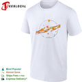 Slow dancer touching hands with celestial stars and cosmic shirt