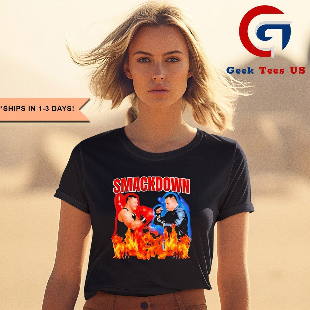 Smackdown boxing flames shirt